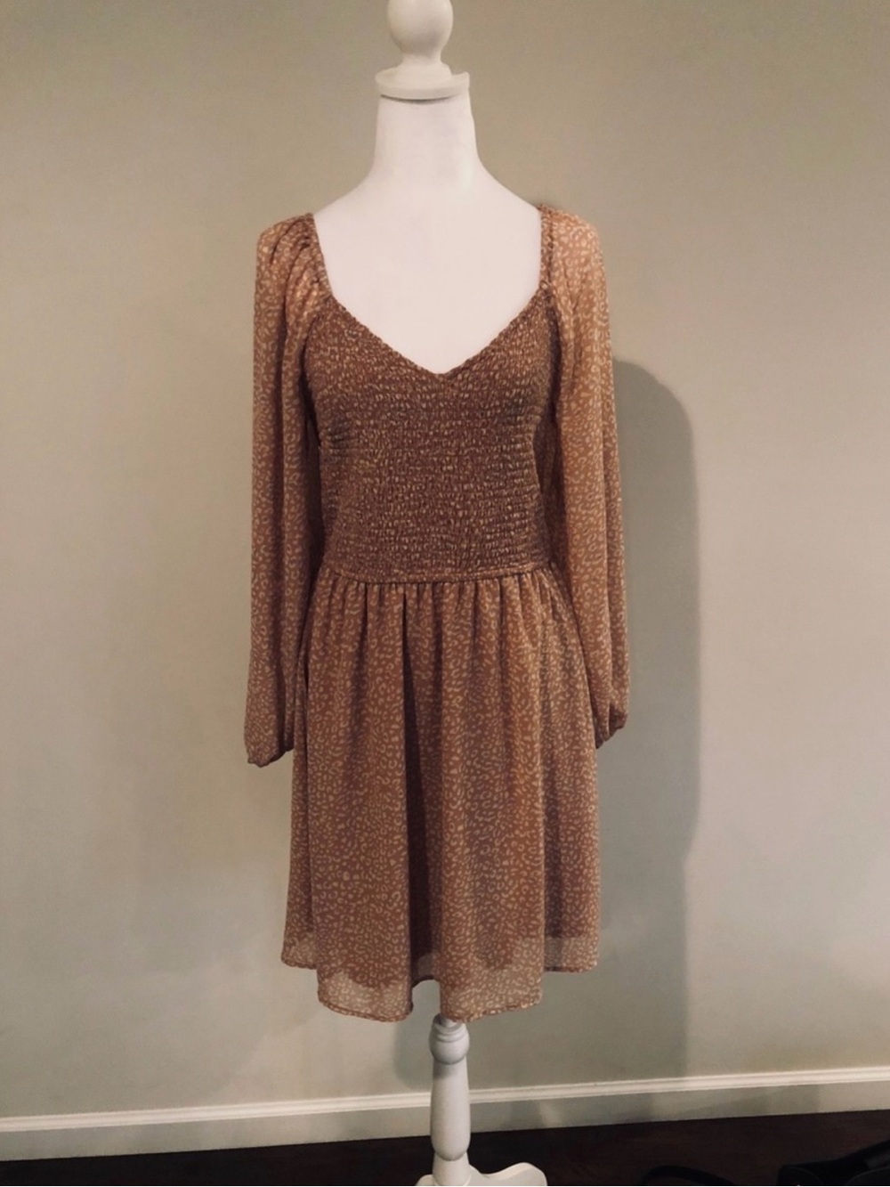 Jessica Simpson women size LG long sleeve floral print dress